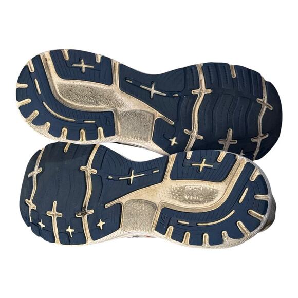 Brooks Ghost 14 Men’s Size 10.5 Gray Navy Yellow Running Shoes Cushioned Neutral - Picture 9 of 9